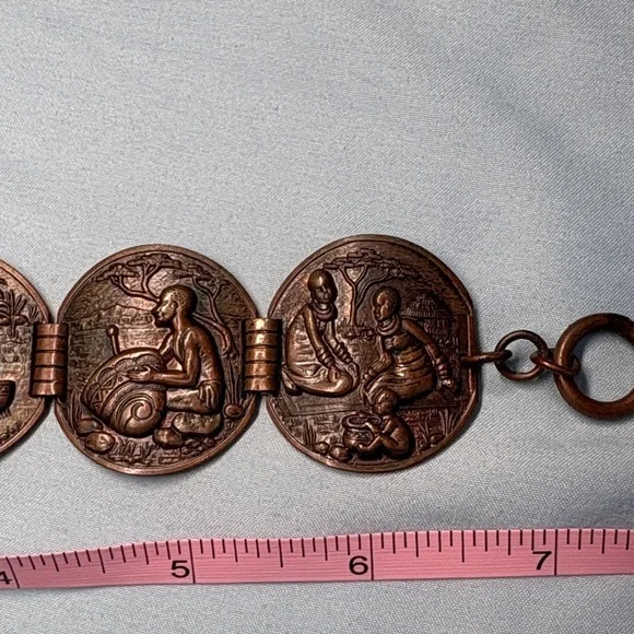 Vintage Copper Coin Bracelet Joe Calafato - Picture 5 of 5